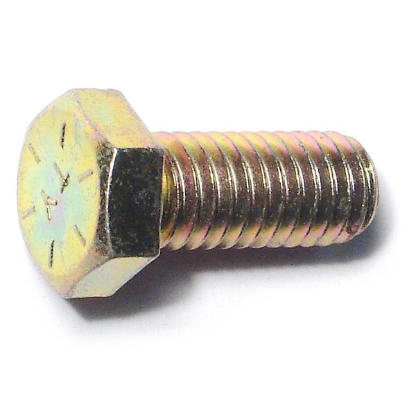 Midwest Fastener Grade 8, 3/8"-16 Hex Head Cap Screw, Zinc Yellow Steel, 7/8 in L, 50 PK 51609 - main
